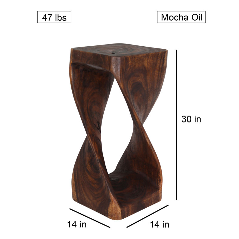 Table de bout Originall Twist 14 po x H 30 po moka