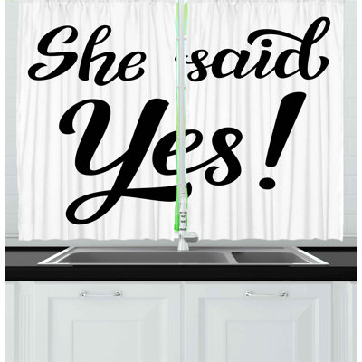 No Pattern and Not Solid Color Pointed Kitchen Curtain
