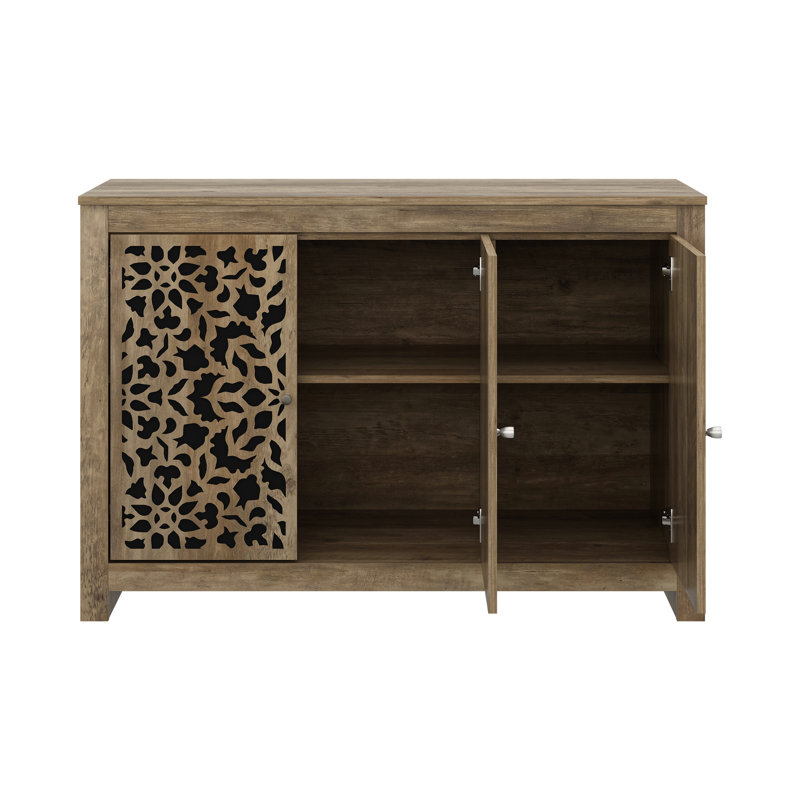 Culbreath Arrastia 3 Door Wide Sideboard, Knotty Oak, Barli