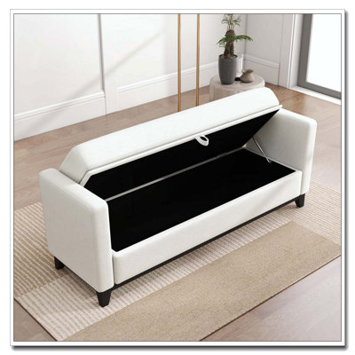 Solid Wood Upholstered Bench