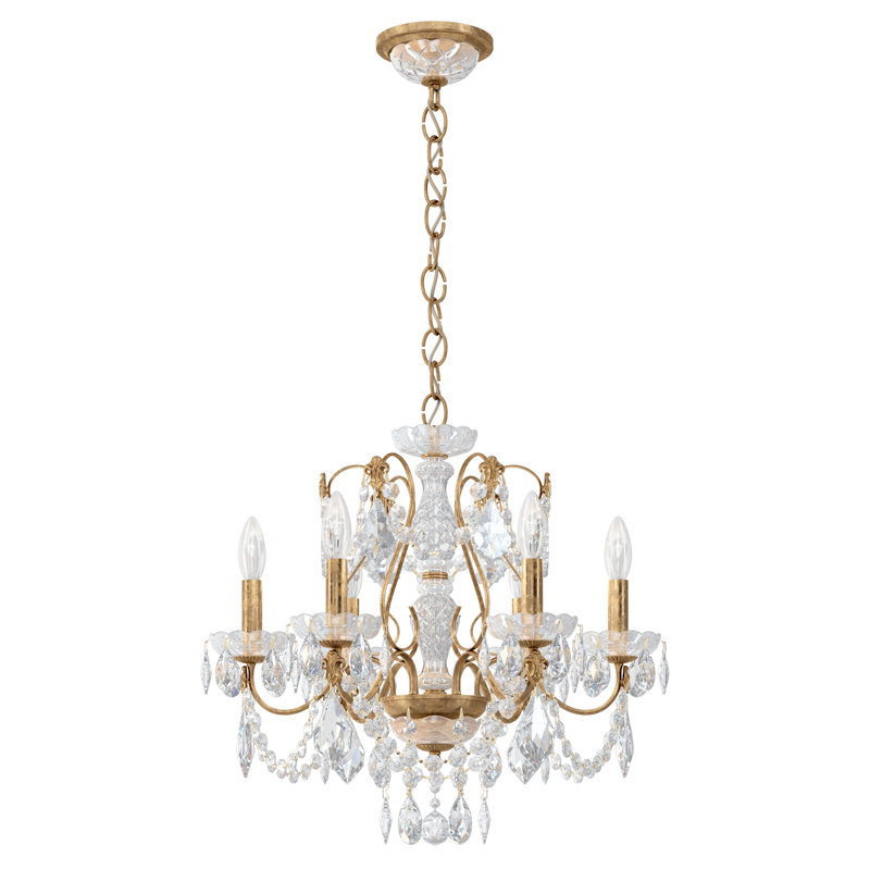 Century 6 - Light Empire Chandelier, French Gold