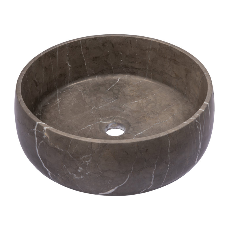 Lavabo de salle de bain vasque circulaire, gris