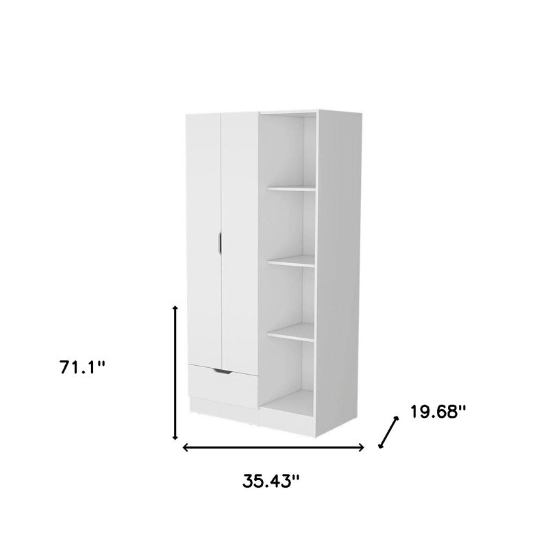 Commode combinée 35 po à tiroirs blancs