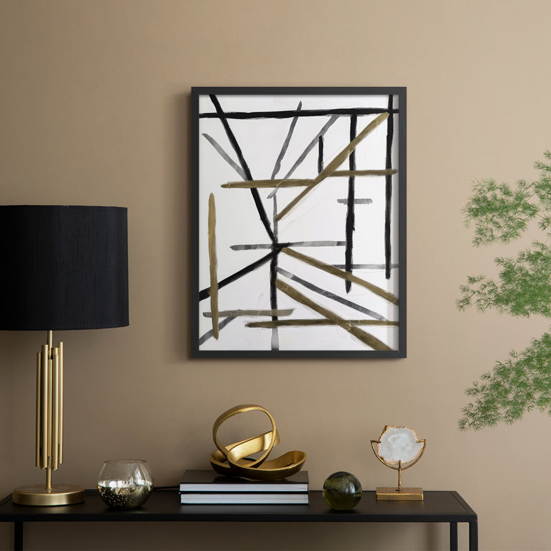 Edifice I, reproduction encadrée - bois massif, Noir, noir, noir, noir, H 30 po x l 24 po