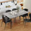 Funke Stone Top Metal Base Dining Table-831250245