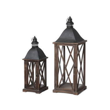 Seasonal Abode Wood Floor Lantern