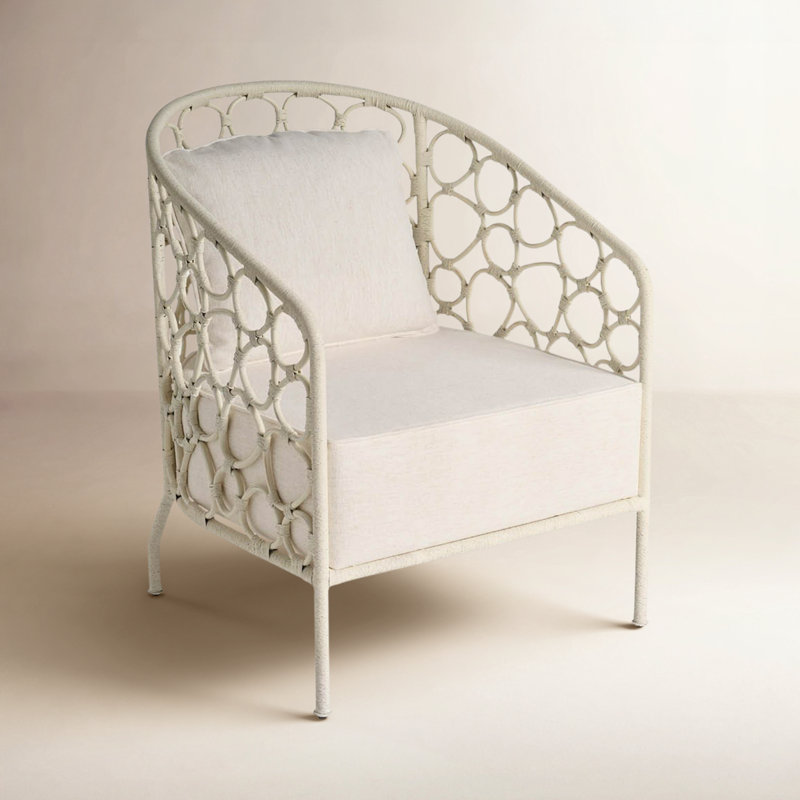 Adalard Barrel Chair, White