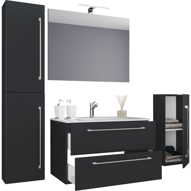 Andor Bathroom Furniture Suite, Black