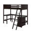 Lit mezzanine simple avec tablettes et bureau-850705731