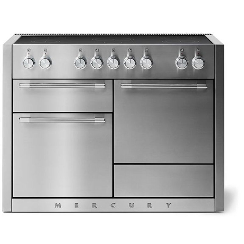 AGA Mercury 48"W. 6 Cu.Ft. Freestanding Induction Convection Range with Brushed Nickel Trim, Induction, Stainless Steel