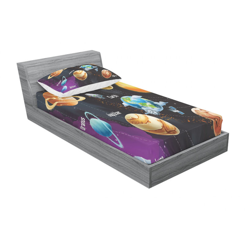 Microfiber Sheet Set, Twin Sheet Set with Fitted Sheet