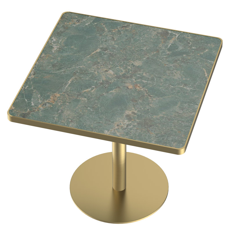 Table de salle à manger bistro Modern Modern, Vert, Doré