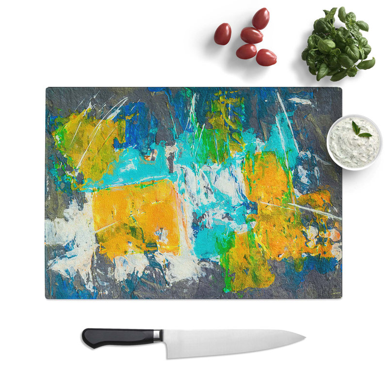 Tempered Glass Art Painting Vol.23 Chopping Board, 39 cm W x 28.5 cm L