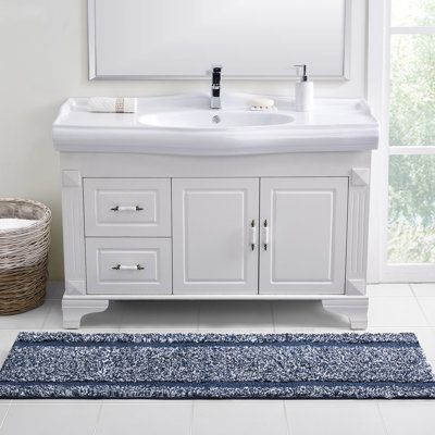 Tapis de couloir pour salle de bain en microfibre Heathered Hotel, 20 po x 60 po