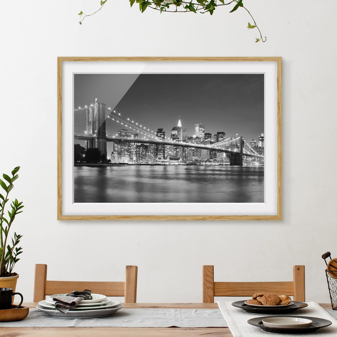 Gerahmter Fotodruck Nighttime Manhattan Bridge II