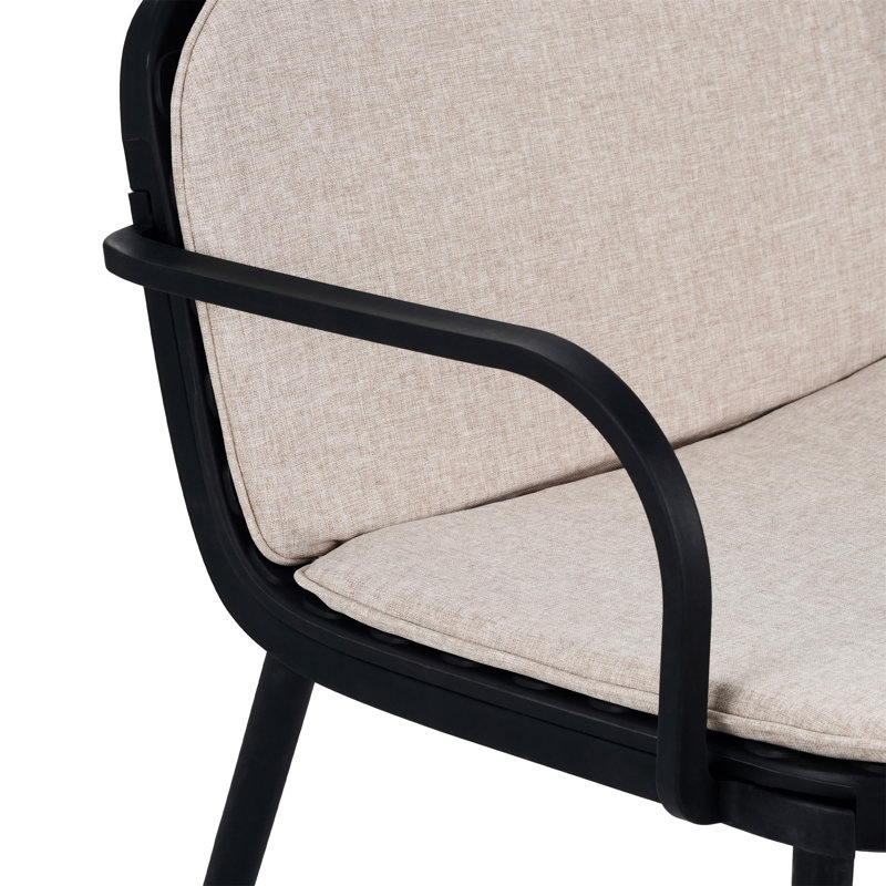 Causeuse d'extérieur Luna (excluant la table) Luna, Beige / noir