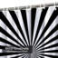 Rideau de douche Black Sun Rays Sunburst-649282066