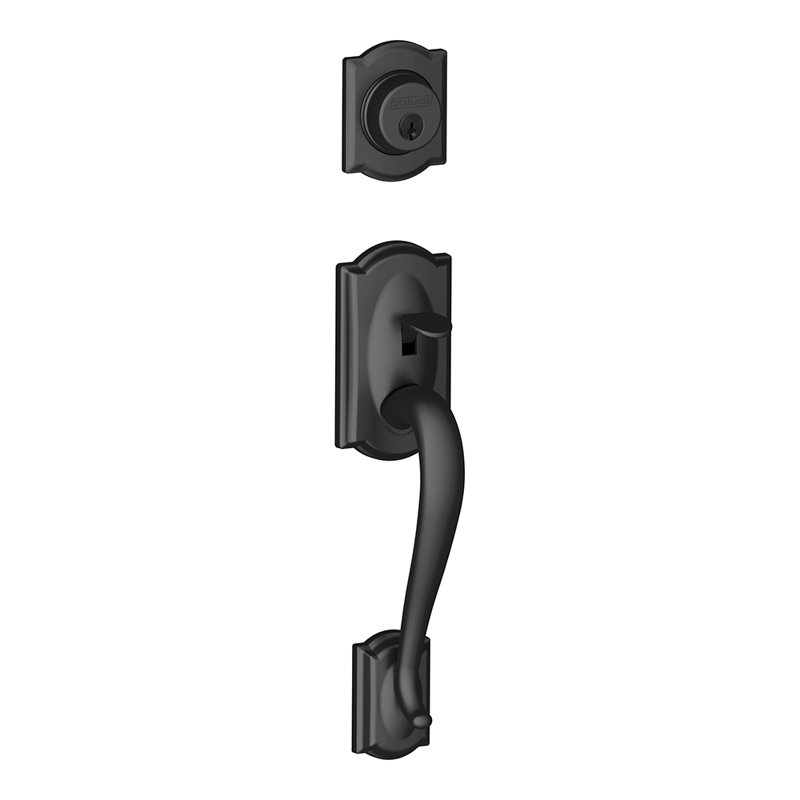 Camelot Inactive Exterior Dummy Entry Set (Interior Portion Sold Separately), Matte Black
