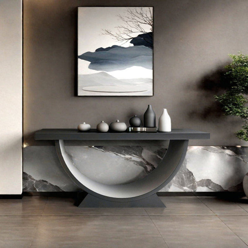 Console moderne minimaliste, H 35,43 po x l 70,87 po x P 13,78 po