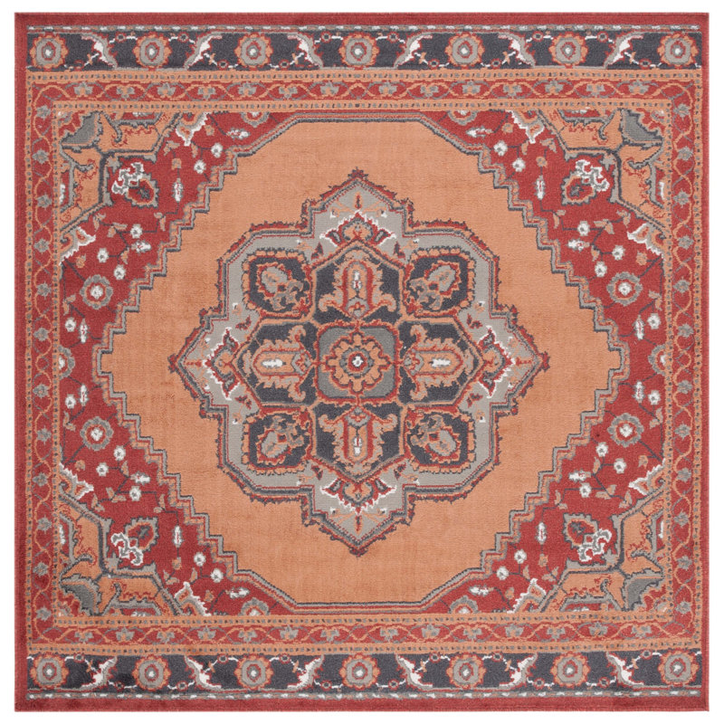 Manojlo Performance Oriental Rug, Square 6'7"