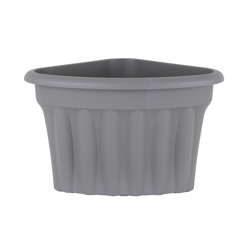 Wham Vista Corner Planter Upcycle Grey, 30cm H x 40cm W x 40cm D