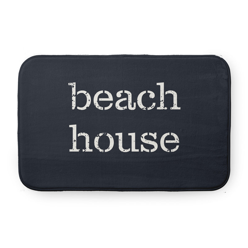 Tapis de bain Beach, L 17 po x L 24 po, Noir