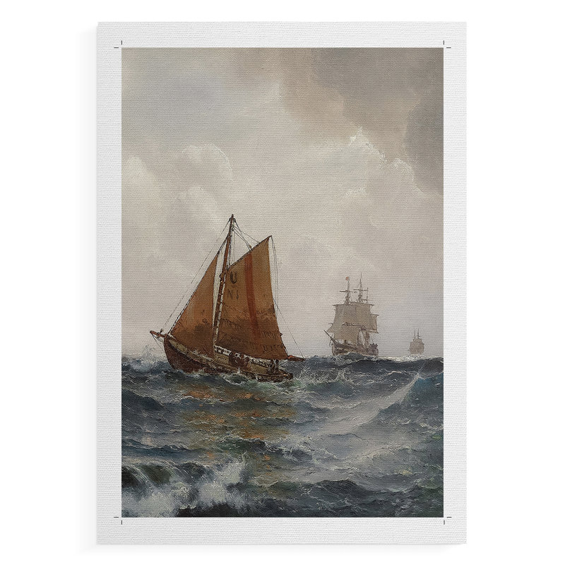 Paysage rétro CCxxviii - reproduction de toile seulement - non encadrée, H 12 po x l 8 po