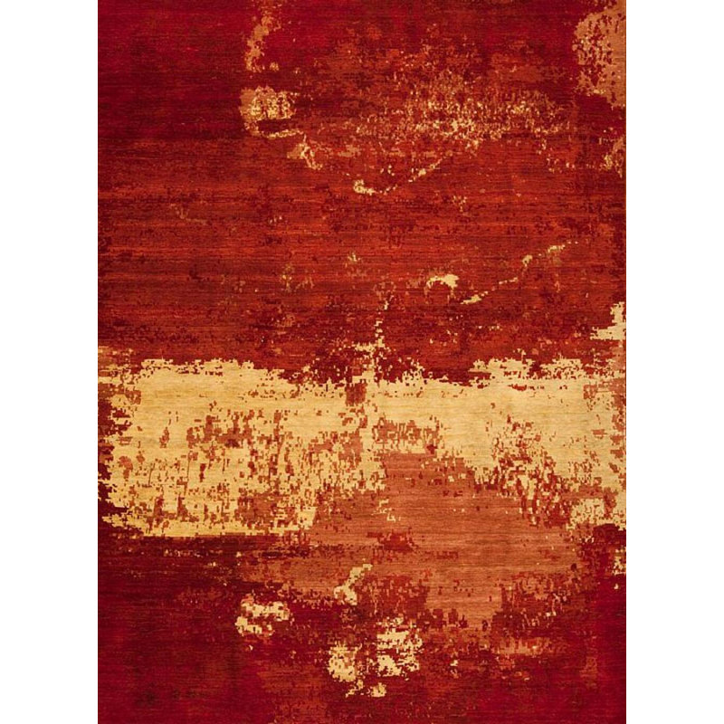 Whimsical R Handmade Wool Abstract Area Rug, Rectangle 9' x 12'