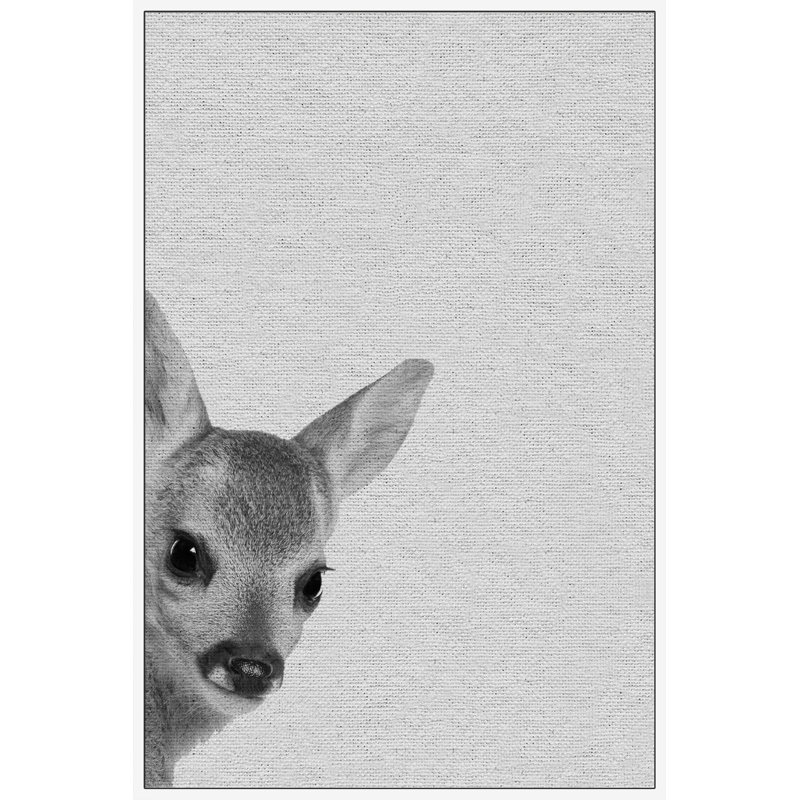 Fawn Surprise II - Drawing on Canvas, 114cm H x 76cm W
