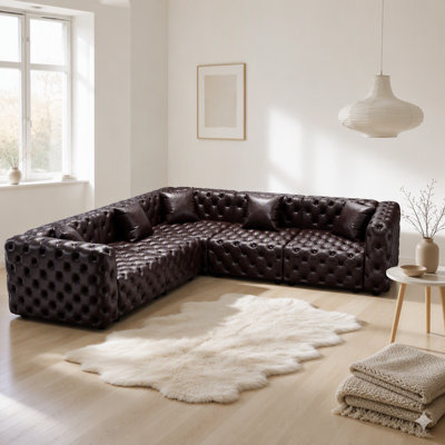 Modular Sectional Sofa with Handcrafted Tufting