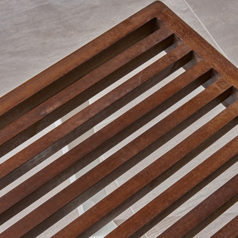 Banc de pique-nique en bois Yager, Brun / blanc
