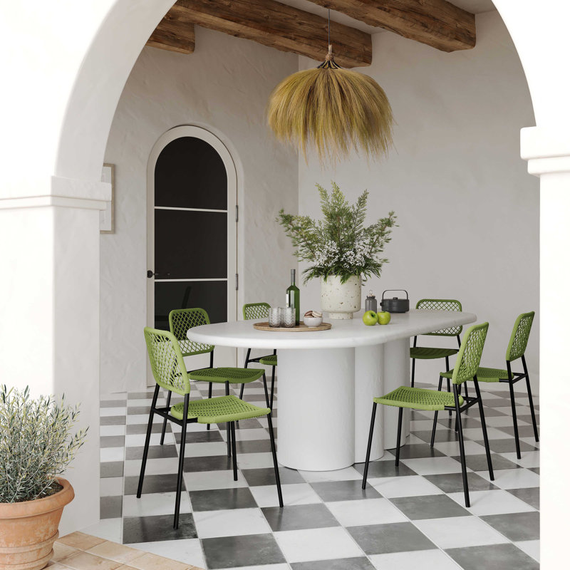 Geof 80'' Oval Dining Table, White