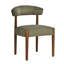 Chaise de salle à manger moderne rembourrée en velours (ensemble de 6)-527280069