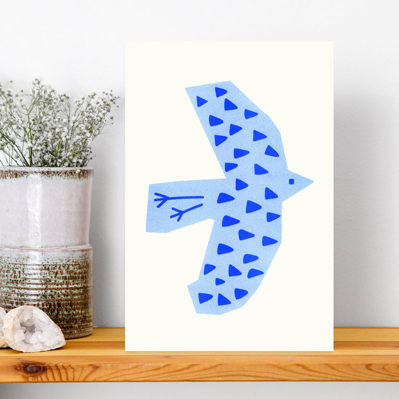 Riso Bird 30X40 Abstract Contemporary Wall Art, 18" H x 12" W