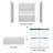 WOODBRIDGE 60" x 32" Alcove Soaking Bathtub & 4-Piece Direct-to-Stud Surround with Left Drain & 57.5–60" Frameless Double Sliding Tub Door with Soft-Close, Clear Tempered Glass, Matte Black-122123758-122123761
