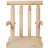 Rustic Fir Wood Bar Stool With Footrest & Wide Armrest-386268346