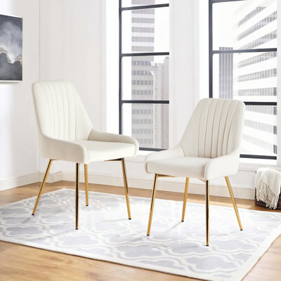Kataleah Tufted Velvet Side Dining Chairs