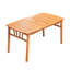 Table de salle à manger extérieure avec trou pour parasol Heno, 59 po, brun clair