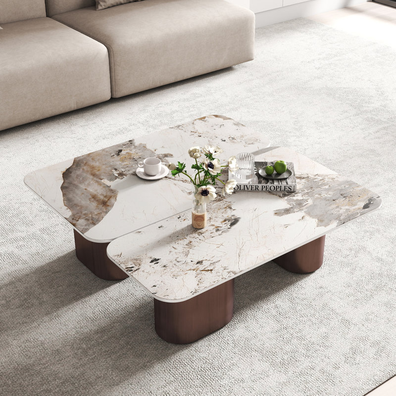 Ensemble de tables basses convertibles, Bronze