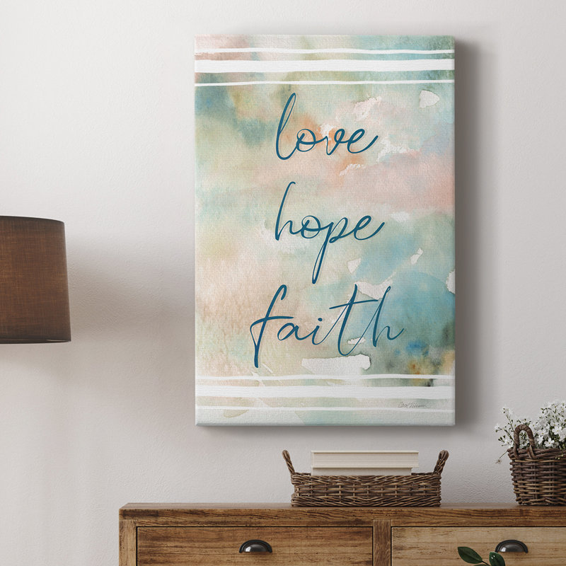 Love Faith Hope - galerie sur mesure, H 60 po x l 40 po