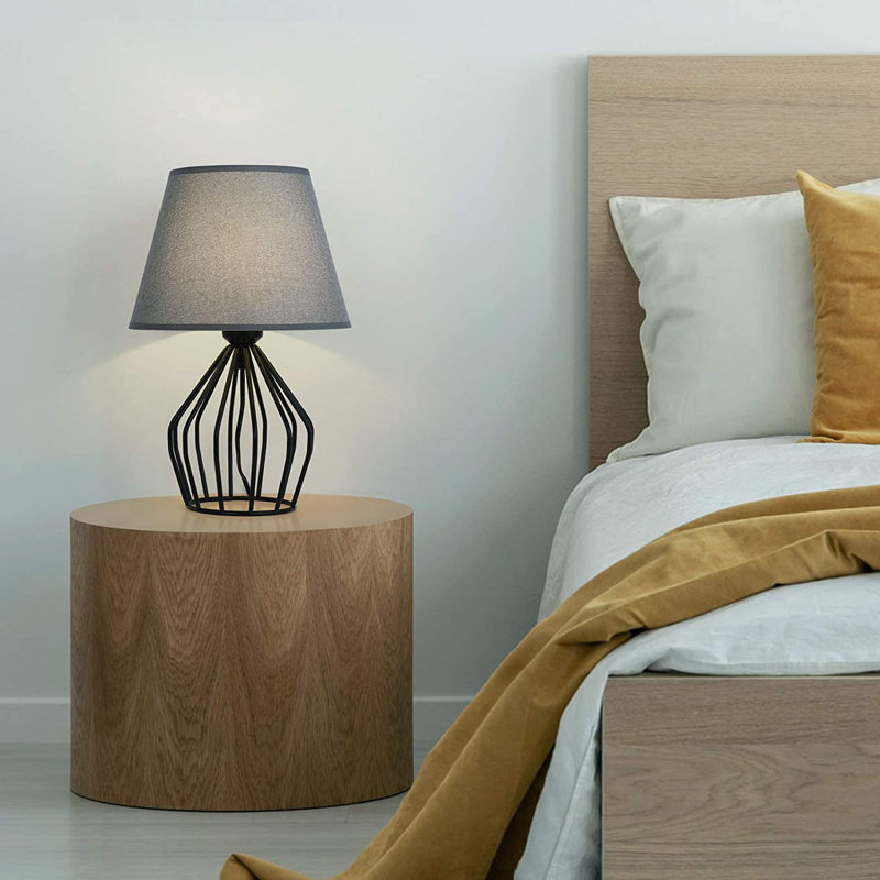 Lampe de table noire 14,37 po Marlowe, Gris
