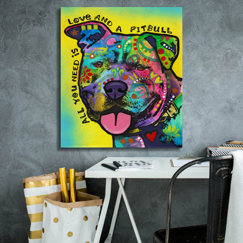 «All You Need Is» par Dean Russo, art mural sur toile, H 30 po x l 26 po x P 1,5 po