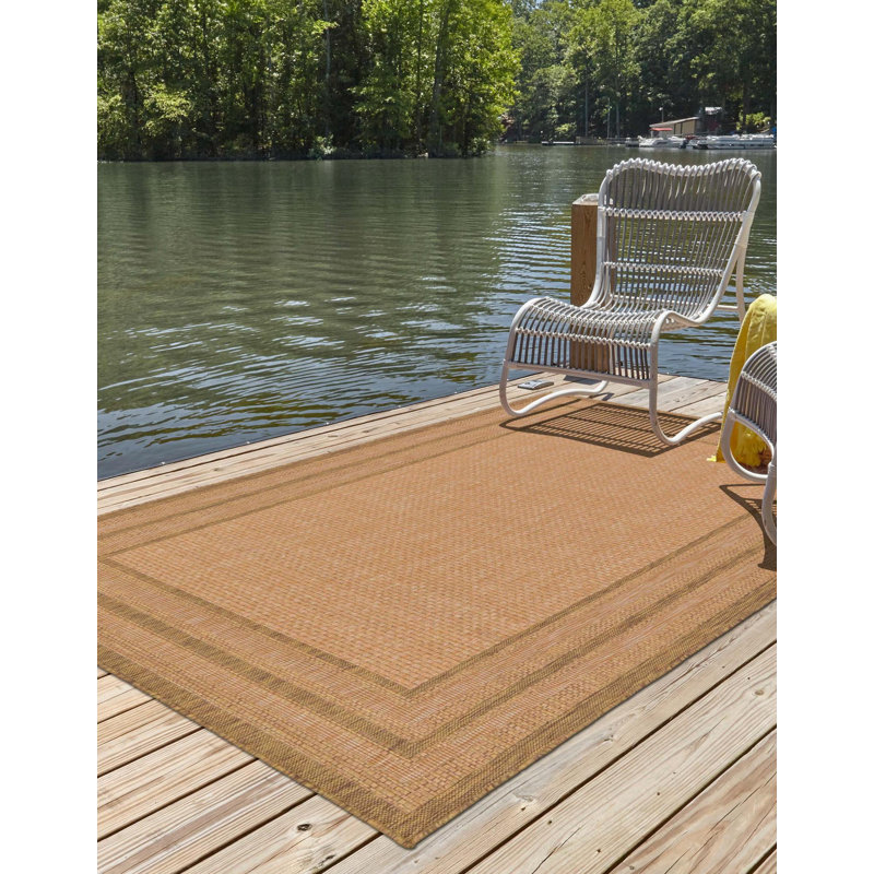 Tapis intérieur / extérieur brun clair Naples, Rectangle 4 pi 1 po x 6 pi 1 po