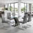 Modern 7-Piece Dining Set with Faux Leather Chairs and Rectangle Tempered Glass Table-1083993054