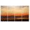 Impressionnant paysage coucher de soleil orange abstrait 4 pièces