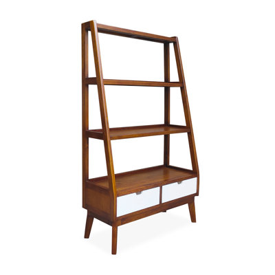 Clymer 170cm H Solid Wood Ladder Bookcase