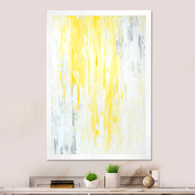 Gris et jaune, art abstrait - art mural moderne et contemporain sur toile