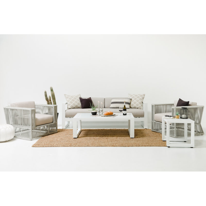 Newport Outdoor Ottoman, Canvas Skyline Sunbrella®