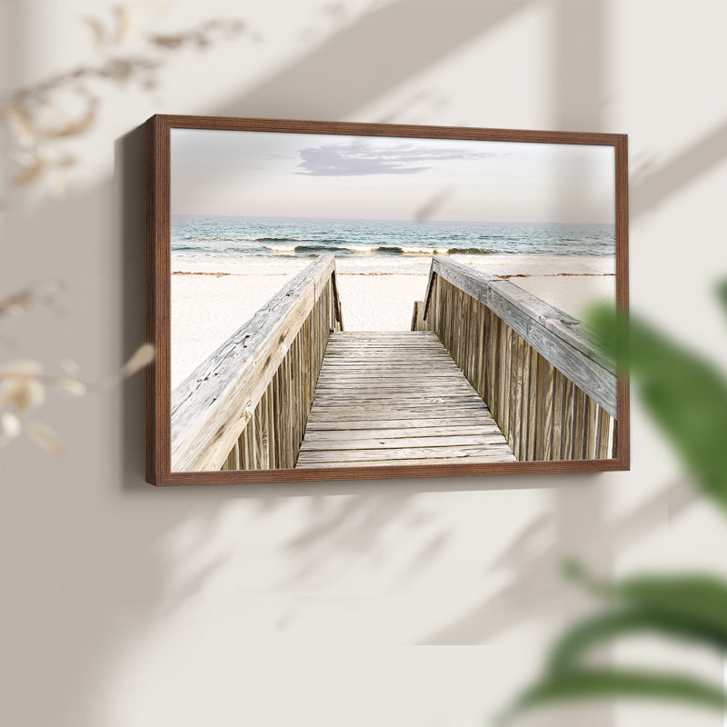«Evening Calm» - reproduction encadrée - Restickable, H 8 po x l 10 po, Noyer