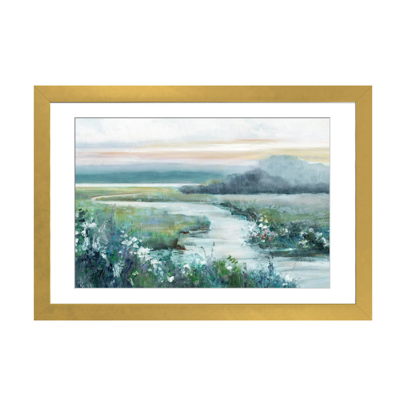 «Eternity in Twilight» par Sally Swatland - reproduction d'art, H 24 po x l 32 po, Impression encadrée avec passe-partout
